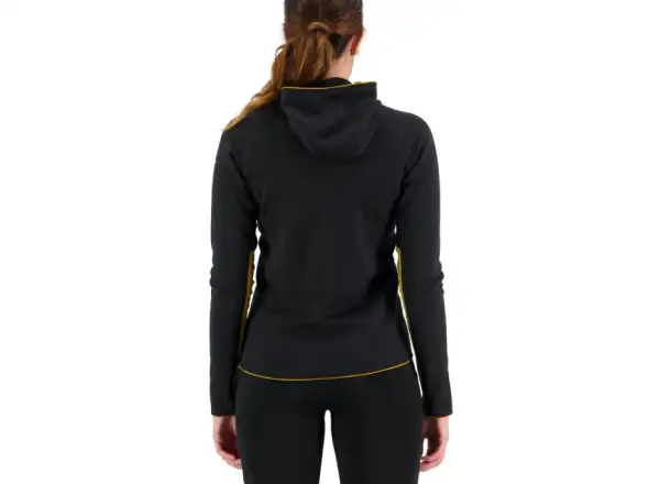 Mons Royale Approach Merino Shift Fleece Hood dámská mikina dlouhý rukáv černá