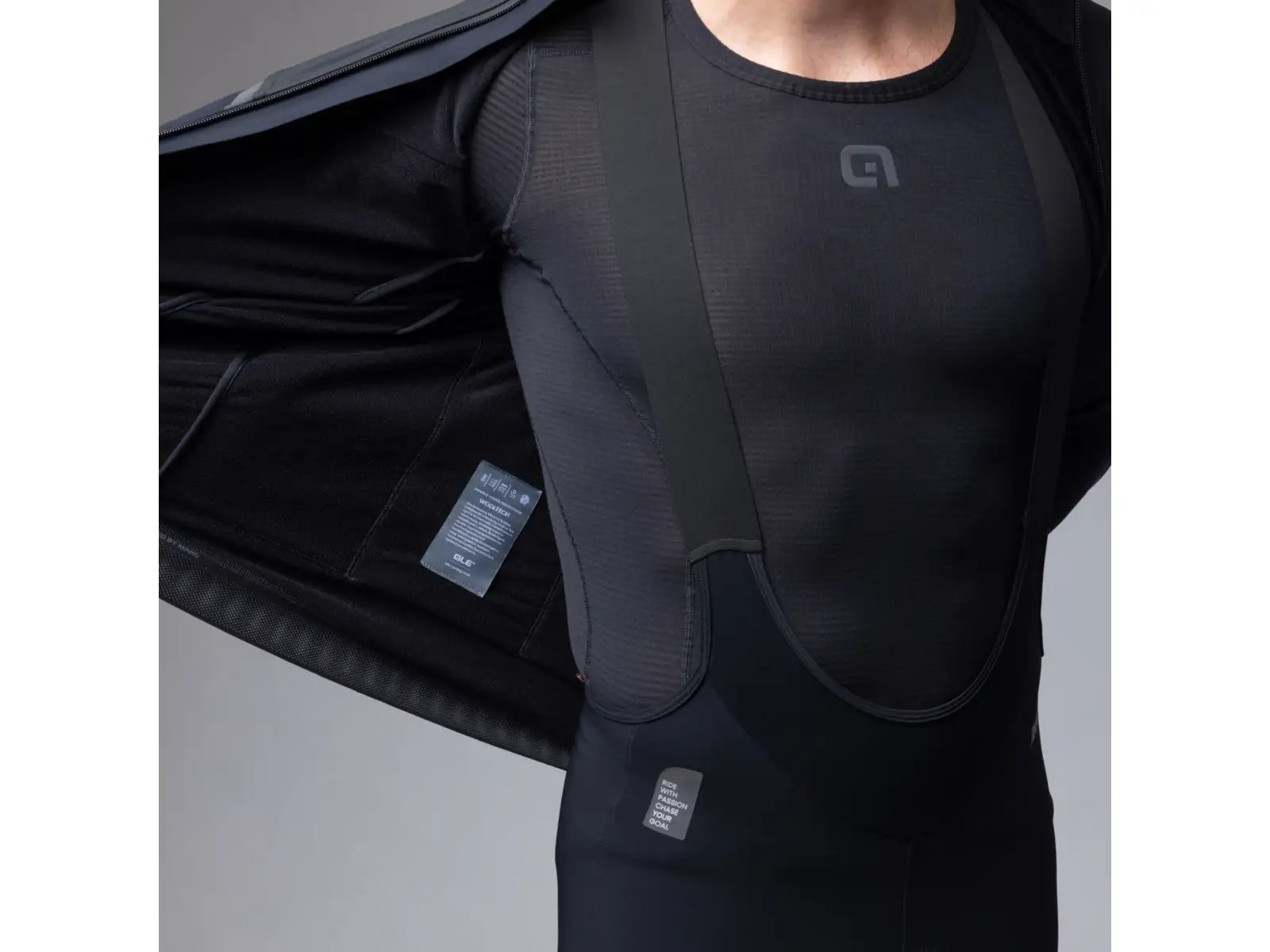 Alé R-EV1 Wool Speed pánská zimní cyklistická bunda Black