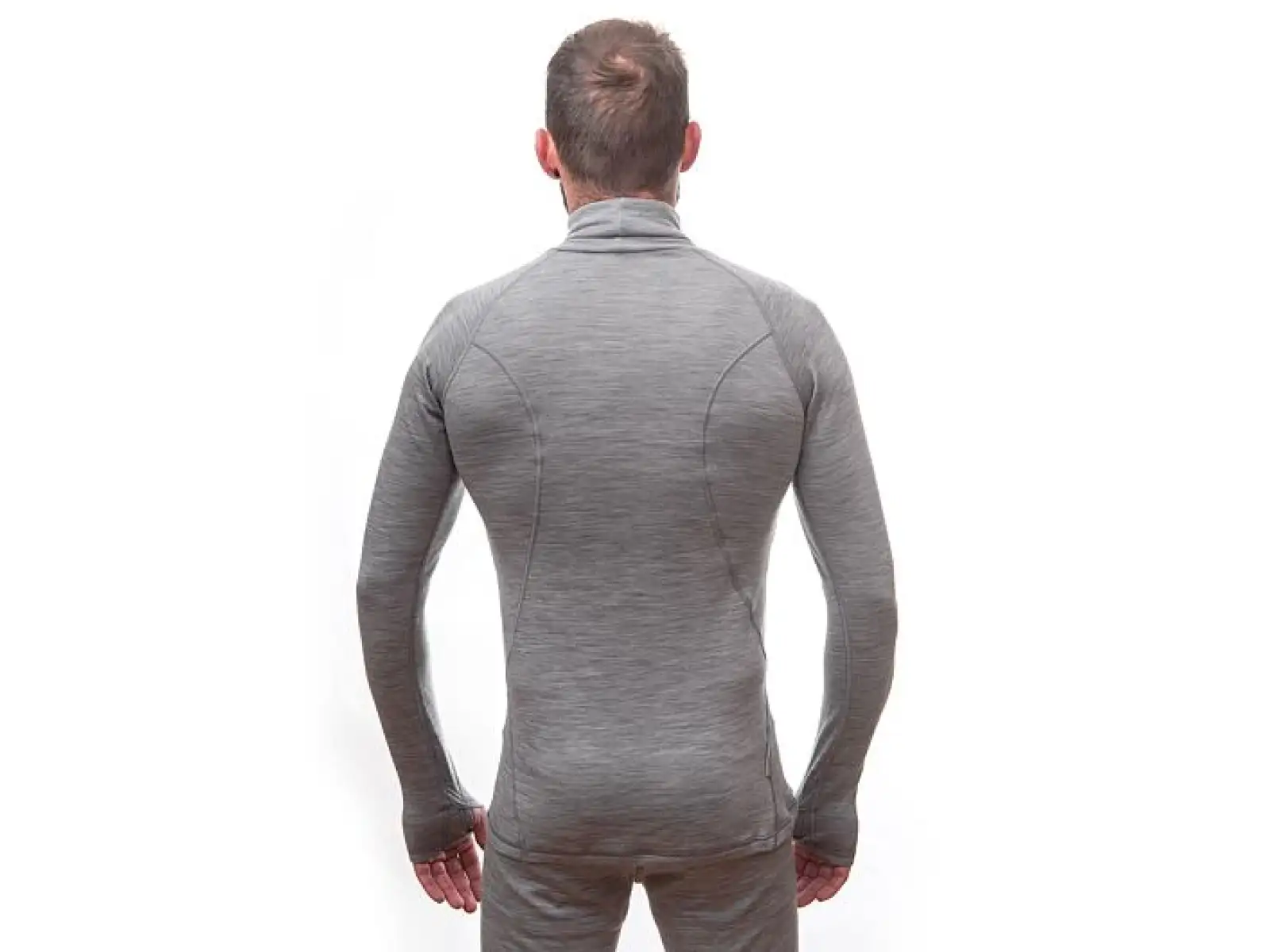 Sensor Merino Bold Neck pánské triko dlouhý rukáv Cool Gray