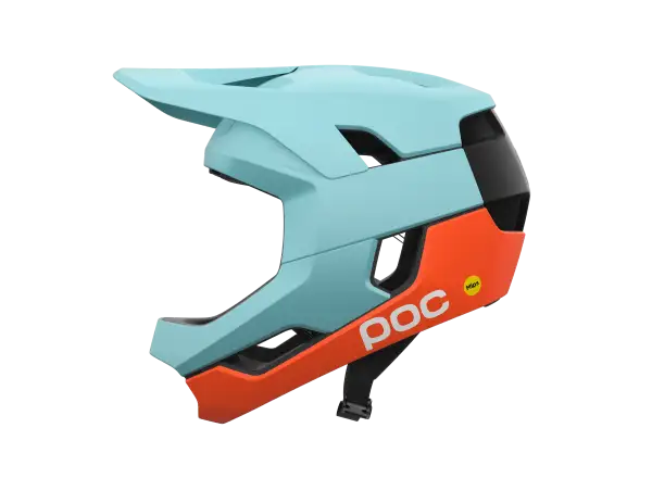 POC Otocon Race MIPS přilba Indicolite Blue Matt/Carnelian Orange Matt