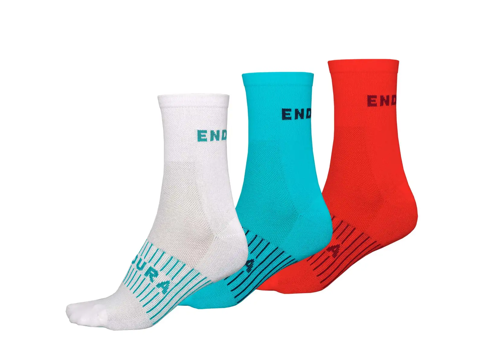 Endura Coolmax Race dámské ponožky (3 páry v balení) blue pacific vel. Uni