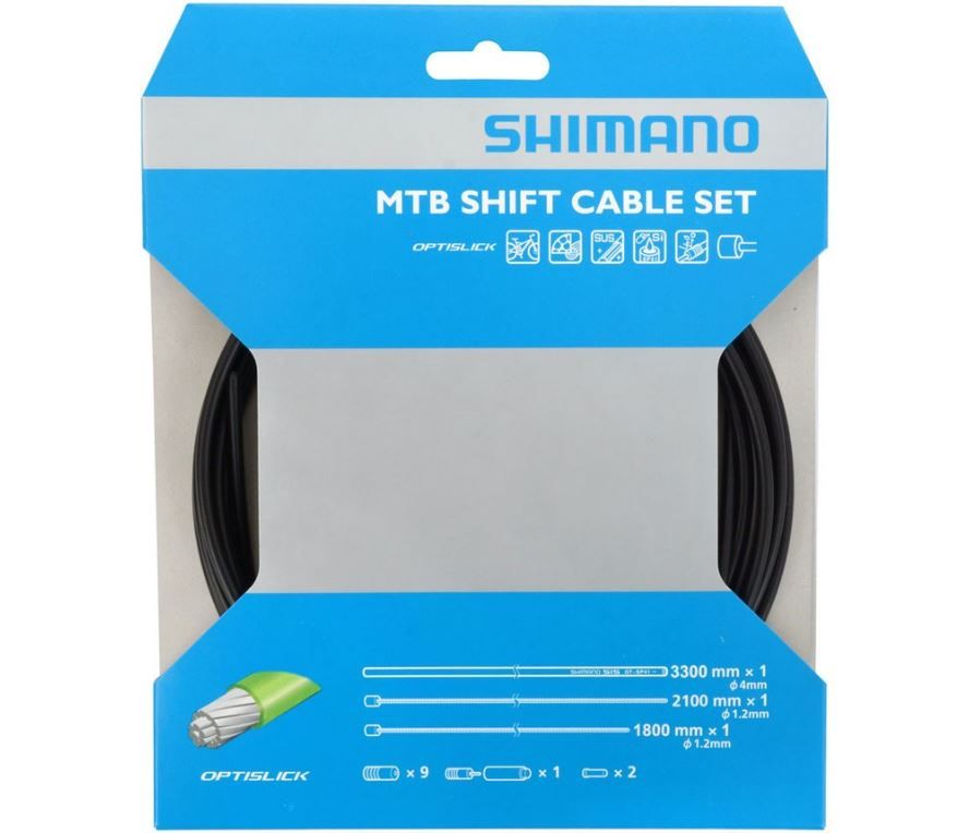 Kit Guaine E Cavi Deragliatore Shimano Optislick Per MTB – Nero, Nuovo