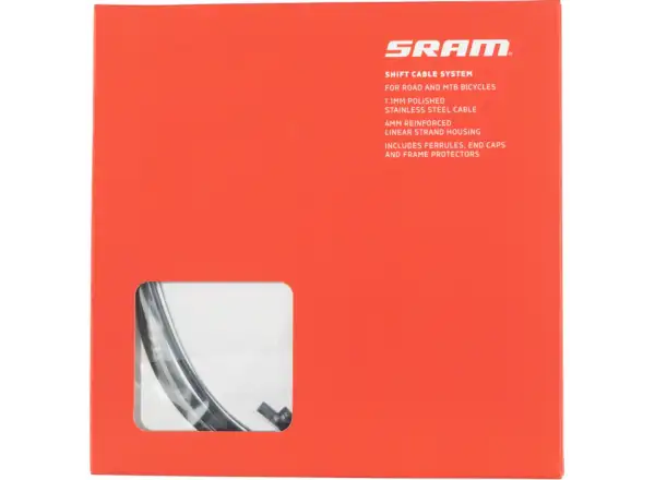 Sram řadící lanko a bowden kit nerez 4 mm černá V2