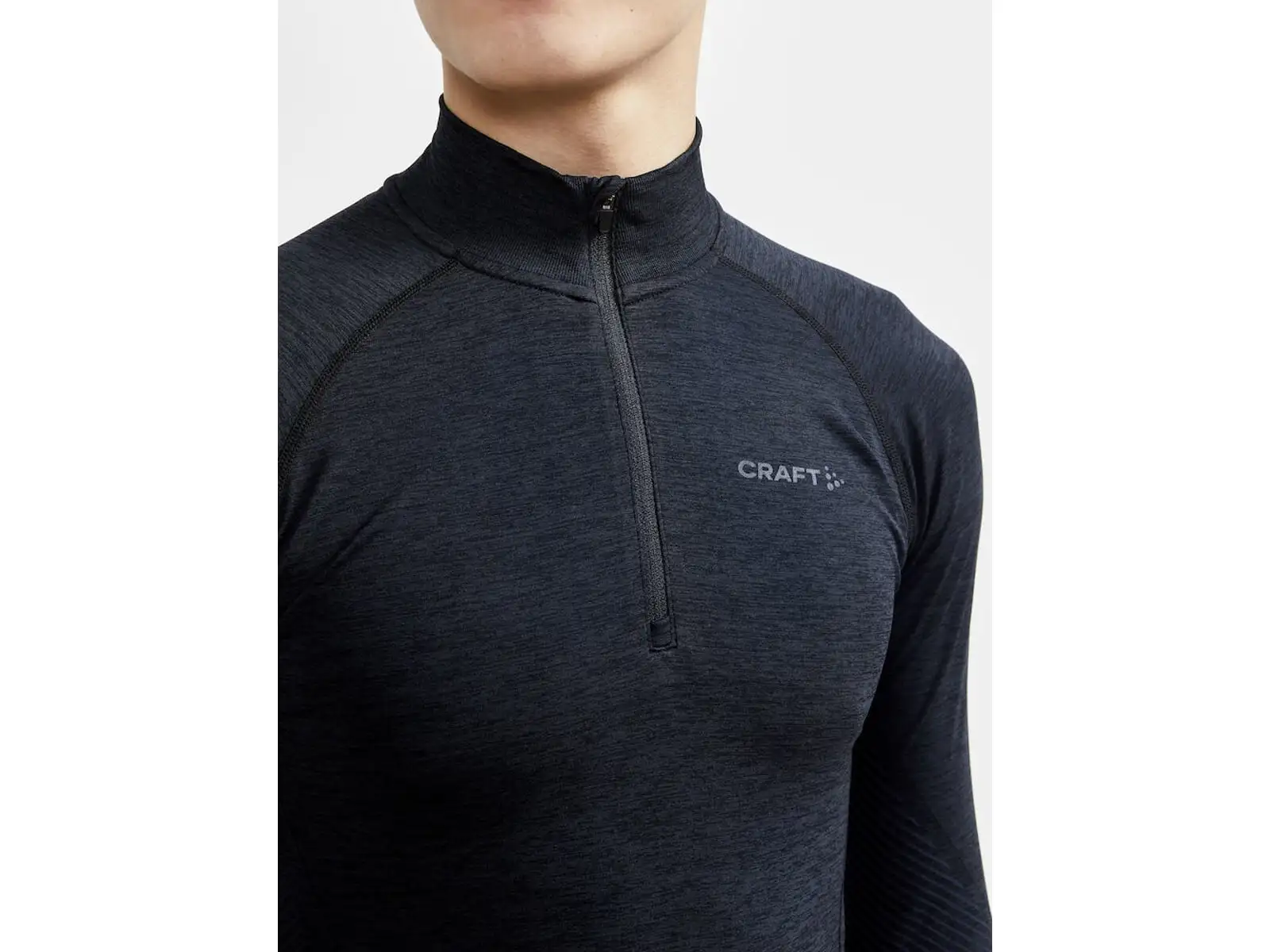Craft Core Dry Active Comfort Zip pánské triko dlouhý rukáv černá