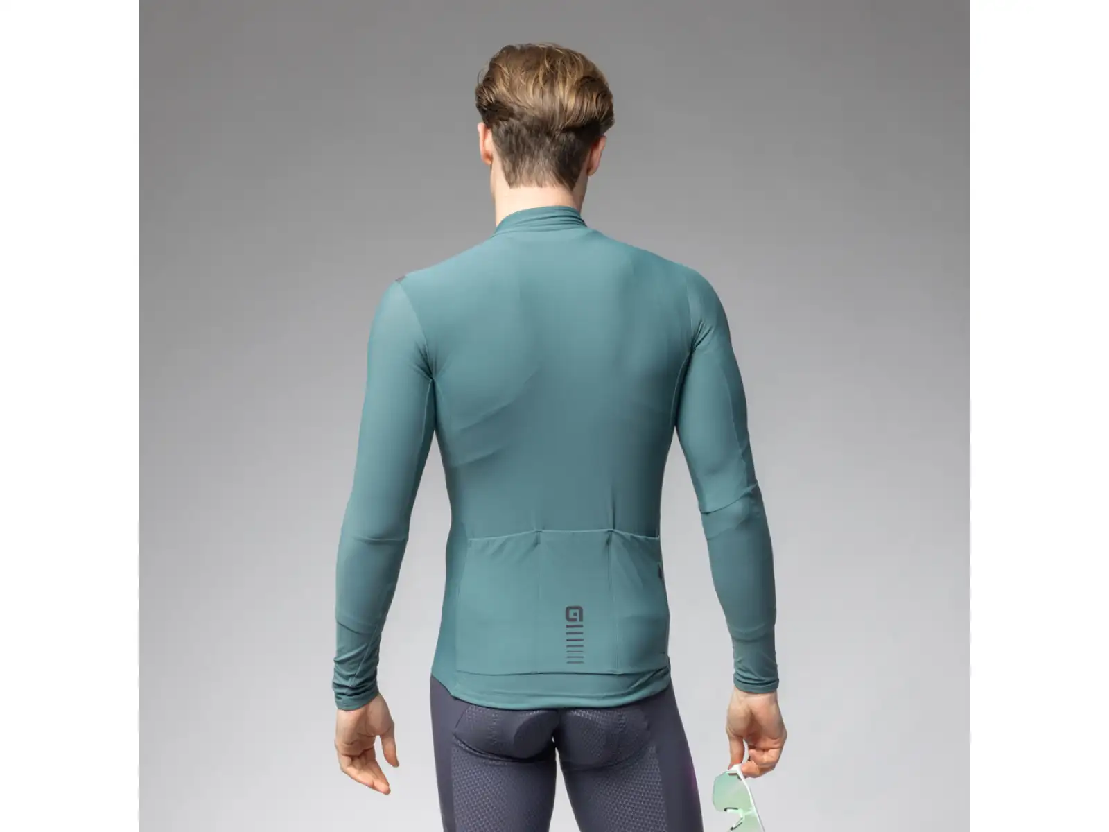 Alé R-EV1 Warm Race pánský dres zateplený dlouhý rukáv Pier Green