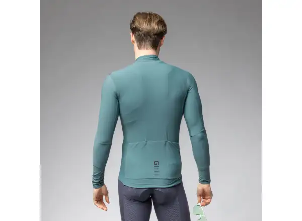 Alé R-EV1 Warm Race pánský dres zateplený dlouhý rukáv Pier Green