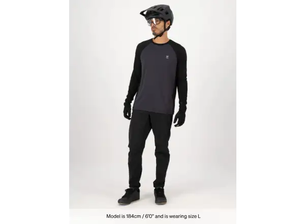 Mons Royale Tarn Merino pánské triko dlouhý rukáv 9 Iron/Black