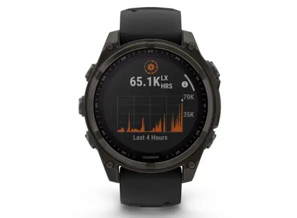 Garmin fenix 8 - 47 mm Solar Sapphire chytré hodinky Carbon Gray DLC Titanium Black/Gray