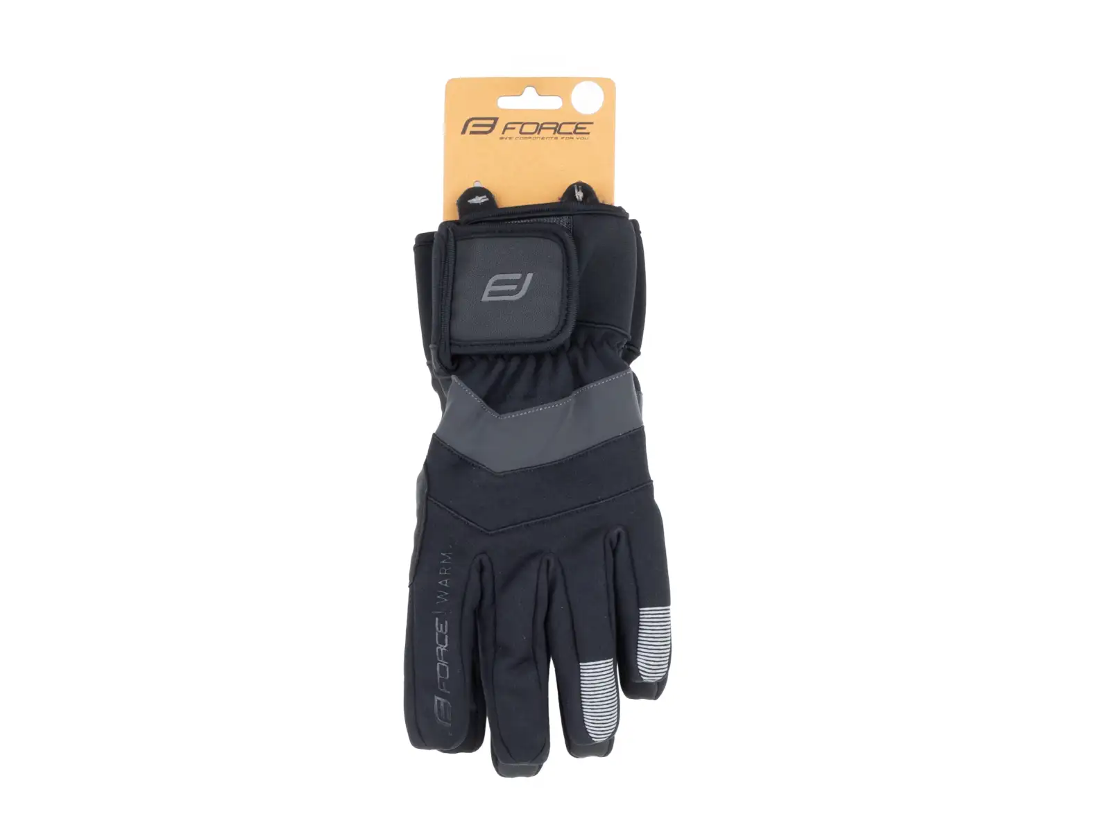Force Warmer zimní cyklistické rukavice černá
