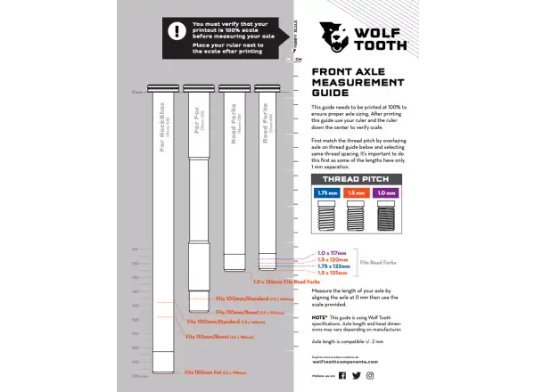 Wolf Tooth pevná osa pro vidlici RockShox 110mm Boost černá