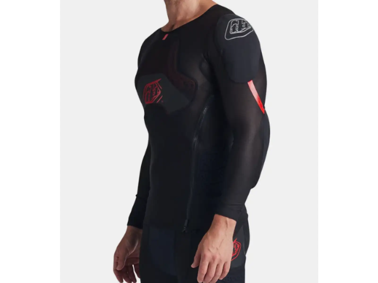 Troy Lee Designs Stage Ghost D3O Solid ochranná vesta s dlouhým rukávem Black
