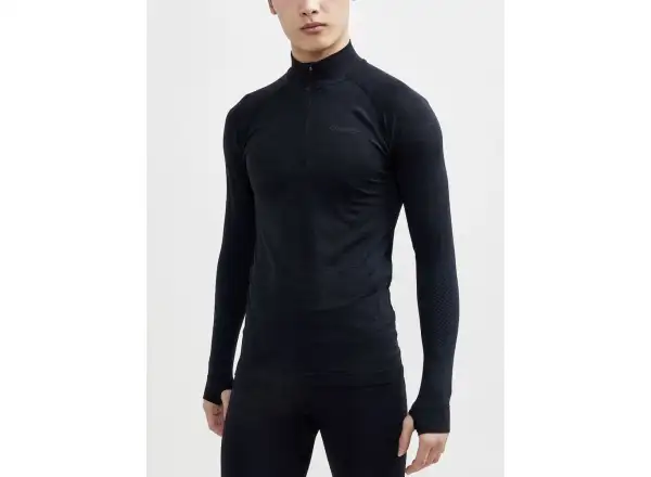 Craft Core Dry Active Comfort Zip pánské triko dlouhý rukáv černá