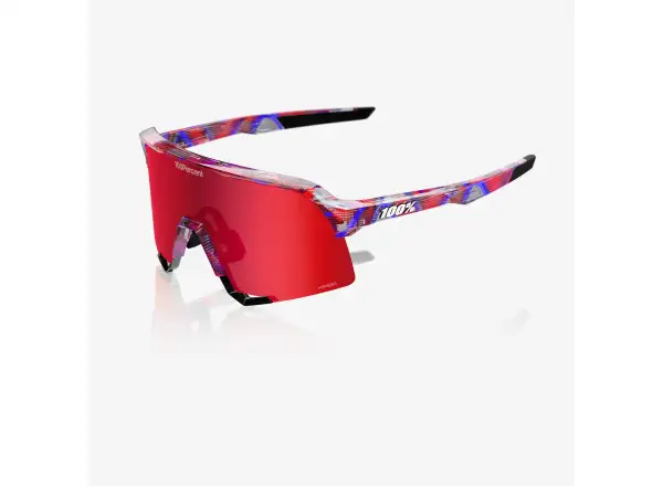 100% S3 brýle FDJ Gloss Translucent Red/Blue/HiPER Fire Red Mirror Lens