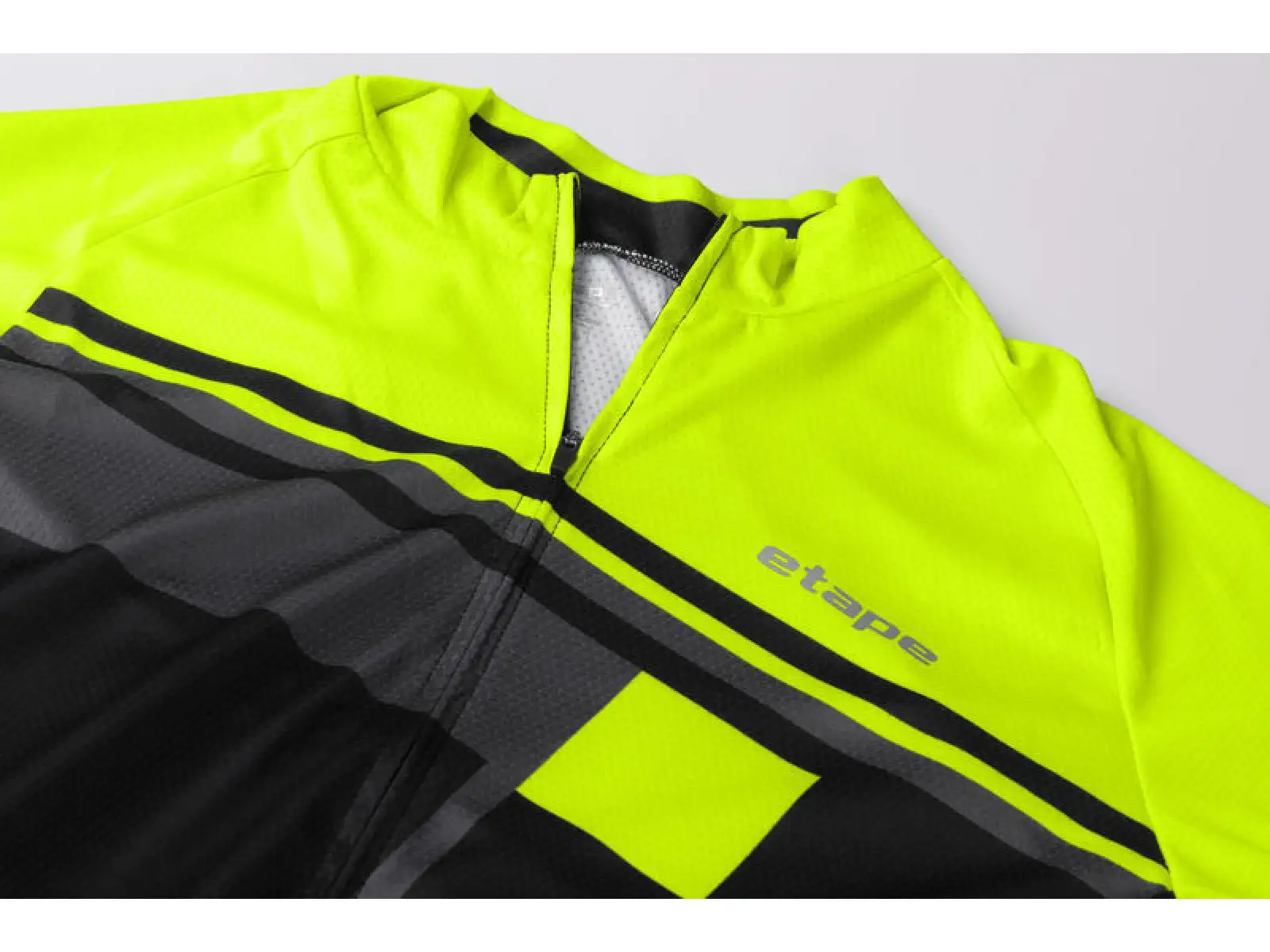 Etape Cube pánský dres krátký rukáv černá/žlutá fluo