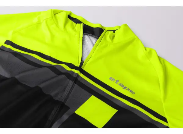 Etape Cube pánský dres krátký rukáv černá/žlutá fluo