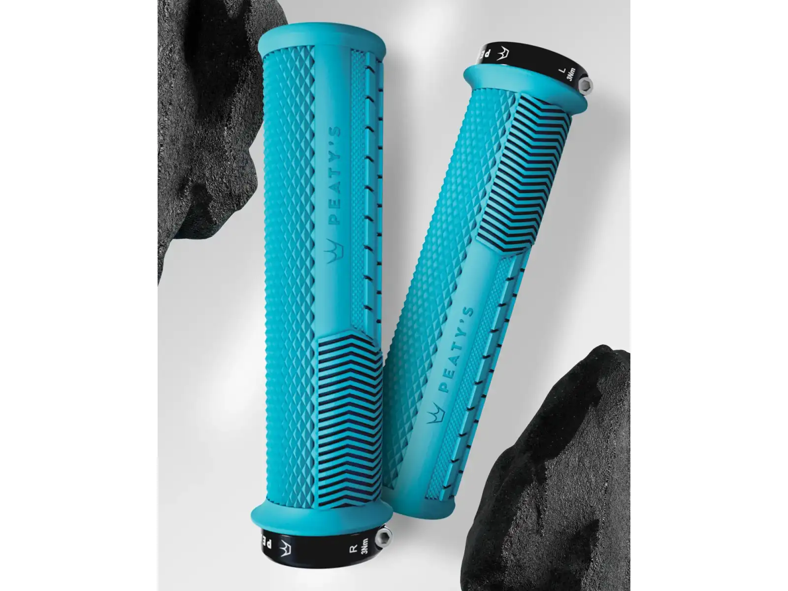 Peaty's Monarch Knurl Thin gripy Turquoise