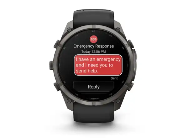 Garmin Fénix 9 Pro inReach 51 mm chytré hodinky Carbon gray DLC Titanium Black/Pebble gray