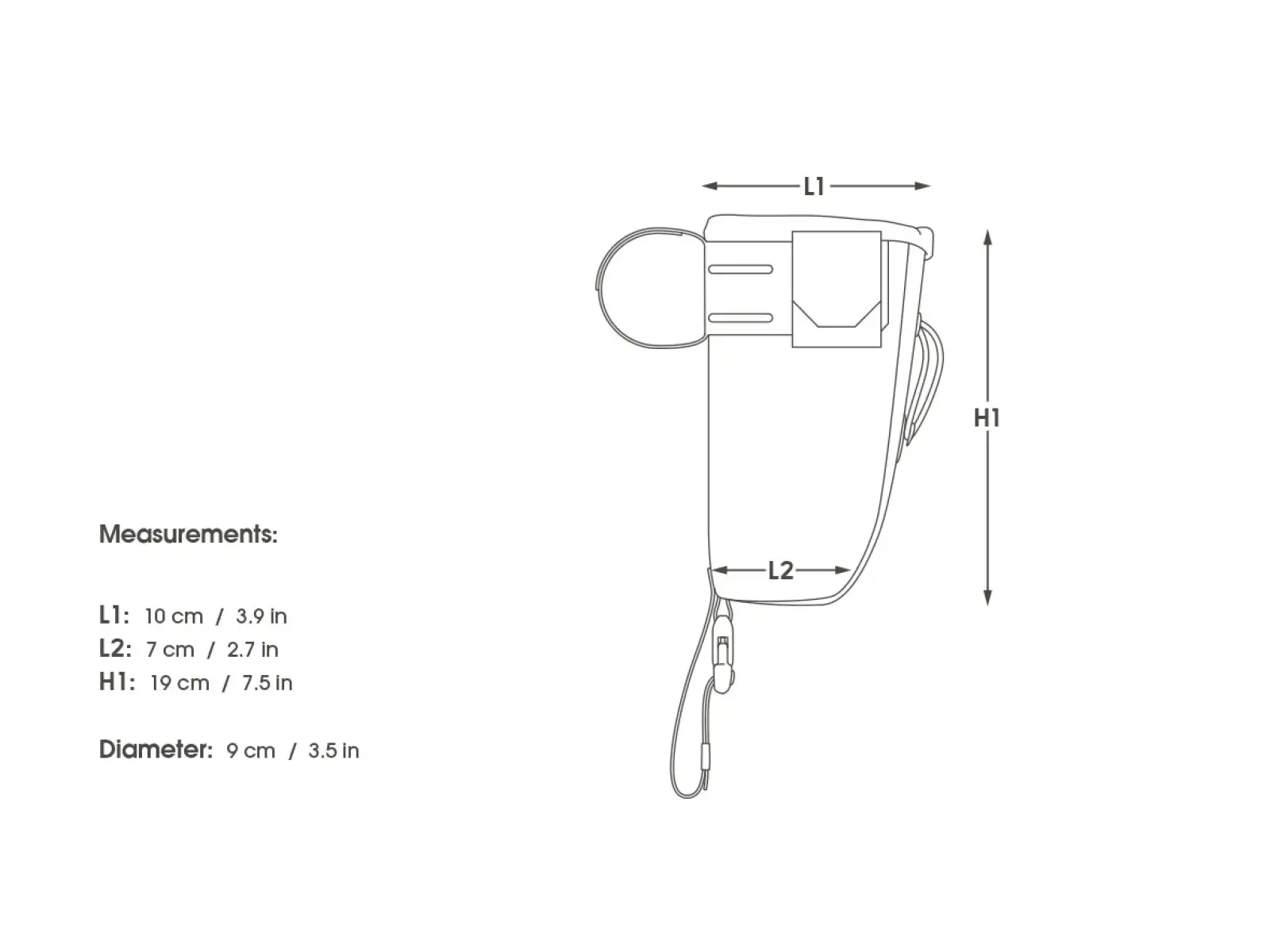 Apidura backcountry food pouch kapsa na řidítka 1,2 l