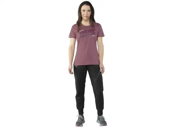 Dynafit Graphic Cotton dámské triko krátký rukáv Dark Rose/Tabloid