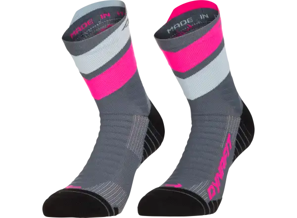 Dynafit Ultra Mid běžecké ponožky Cinder/Pink Glo