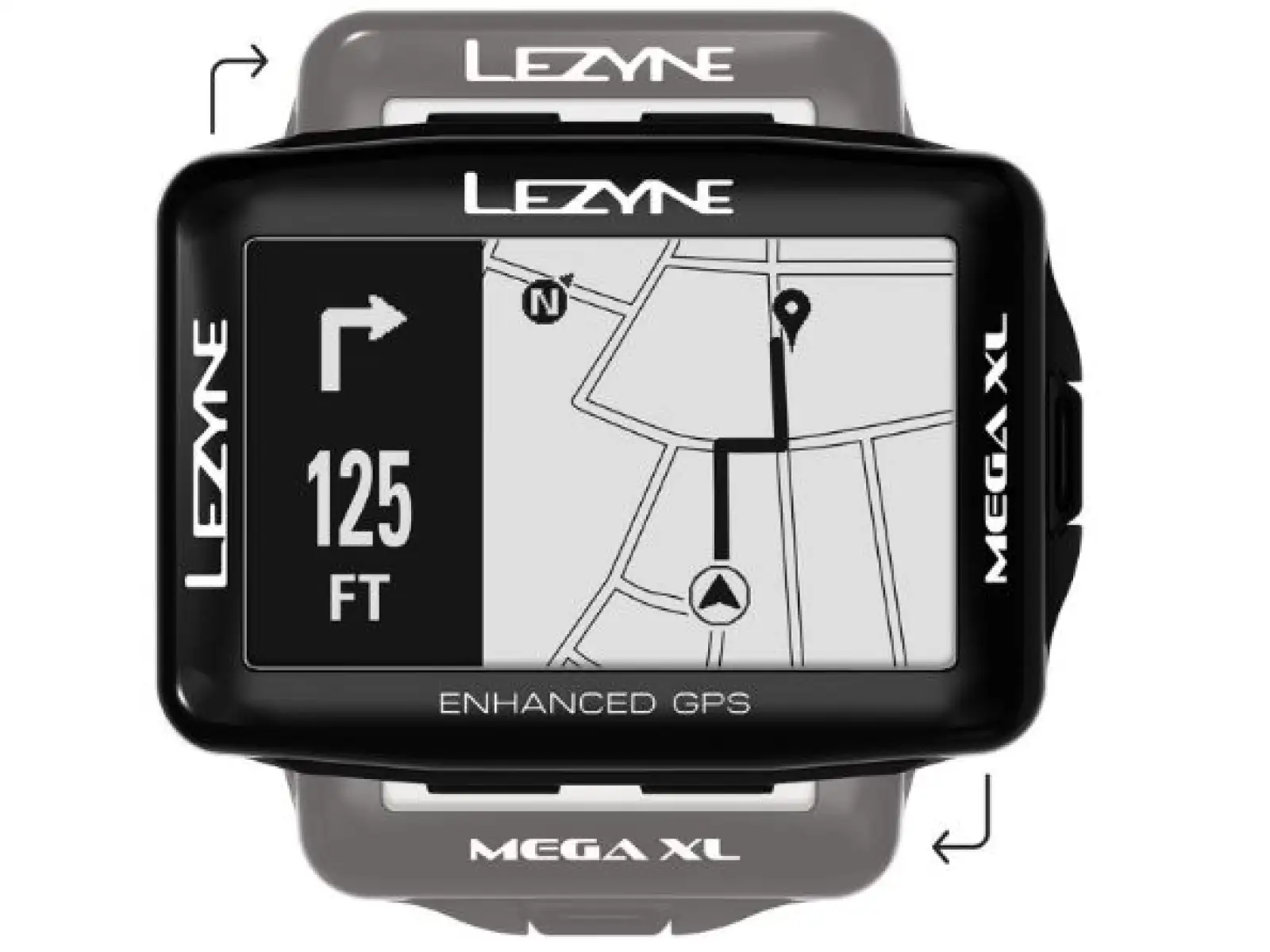 Lezyne Mega XL GPS navigace černá