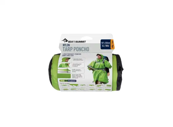 Sea to Summit Nylon Tarp Poncho Green