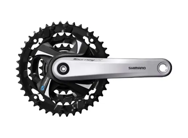 Shimano Tourney FC-TX801 42/32/22 kliky bez krytu stříbrná