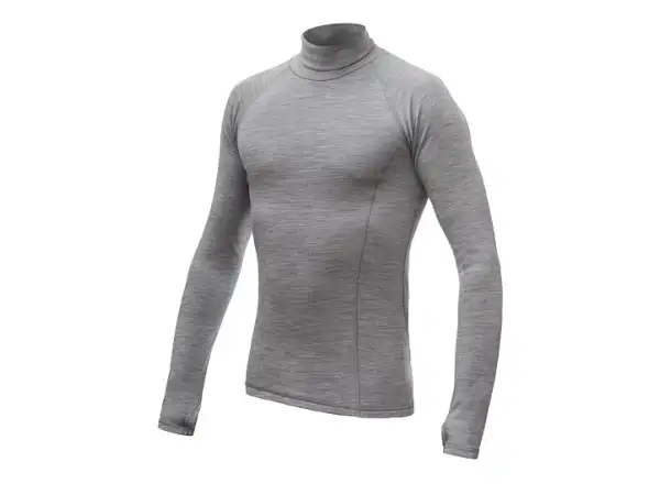 Sensor Merino Bold Neck pánské triko dlouhý rukáv Cool Gray