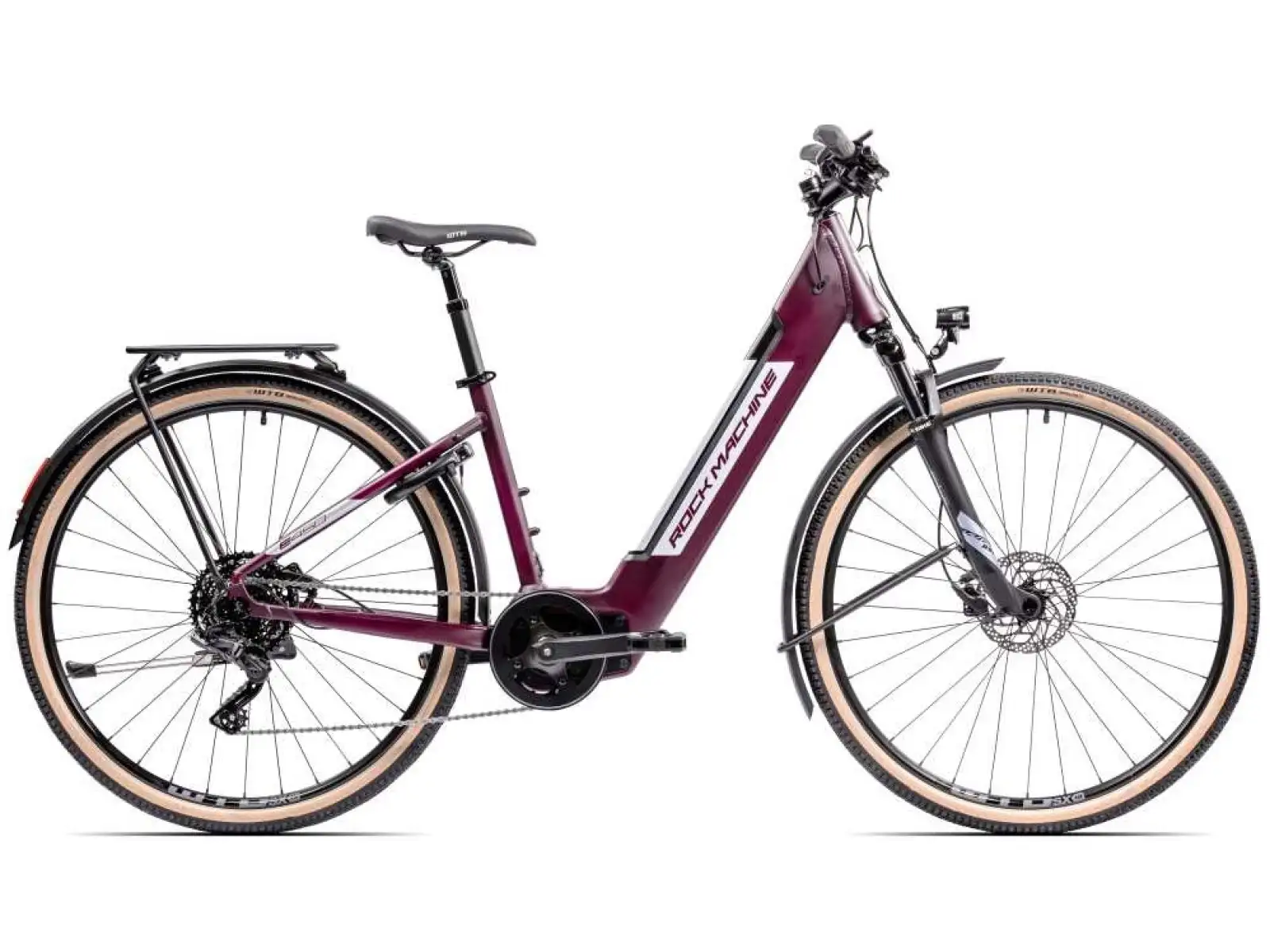 Rock Machine Crossride INT e450 Lady Touring elektrokolo Matte Crimson / Silver