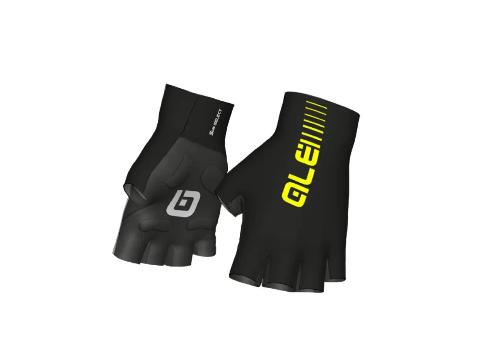 Alé Sunselect rukavice krátké black/fluo yellow