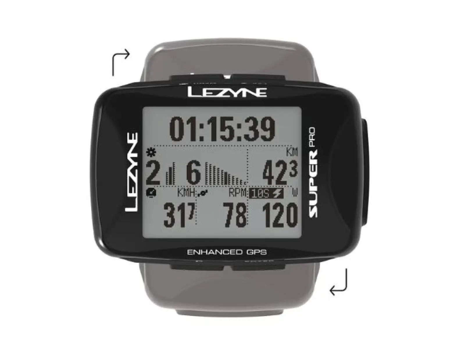 Lezyne Super Pro GPS navigace černá
