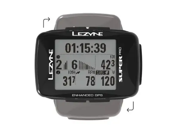 Lezyne Super Pro GPS navigace černá