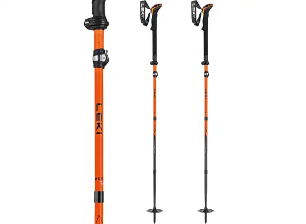 Leki Sherpa FX Carbon Strong trekové hole Orange/Denim blue vel. 120 - 140 cm