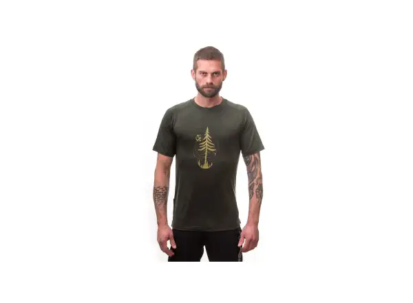 Sensor Merino Air Earth pánské triko krátký rukáv Olive Green