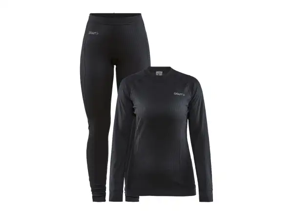 Craft Core Dry Baselayer dámský set triko dlouhý rukáv+kalhoty černá