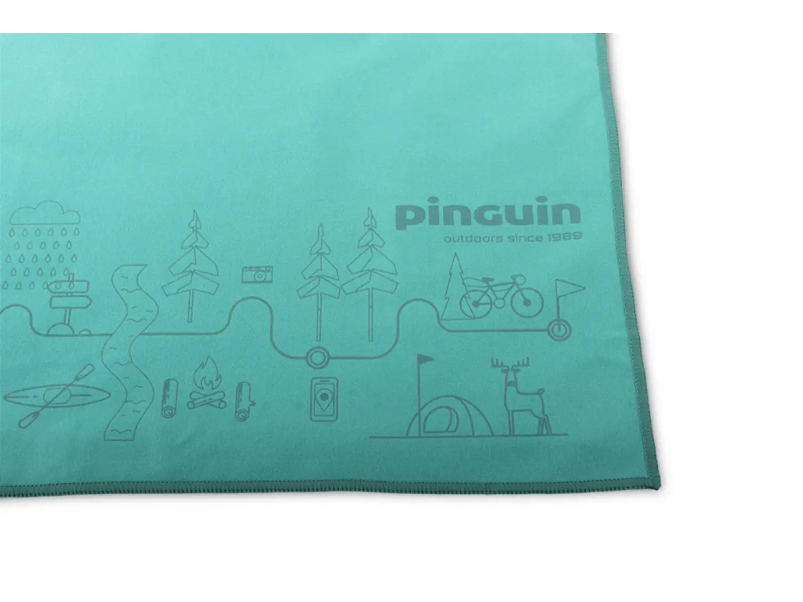 Pinguin ručník M mapa petrolejová