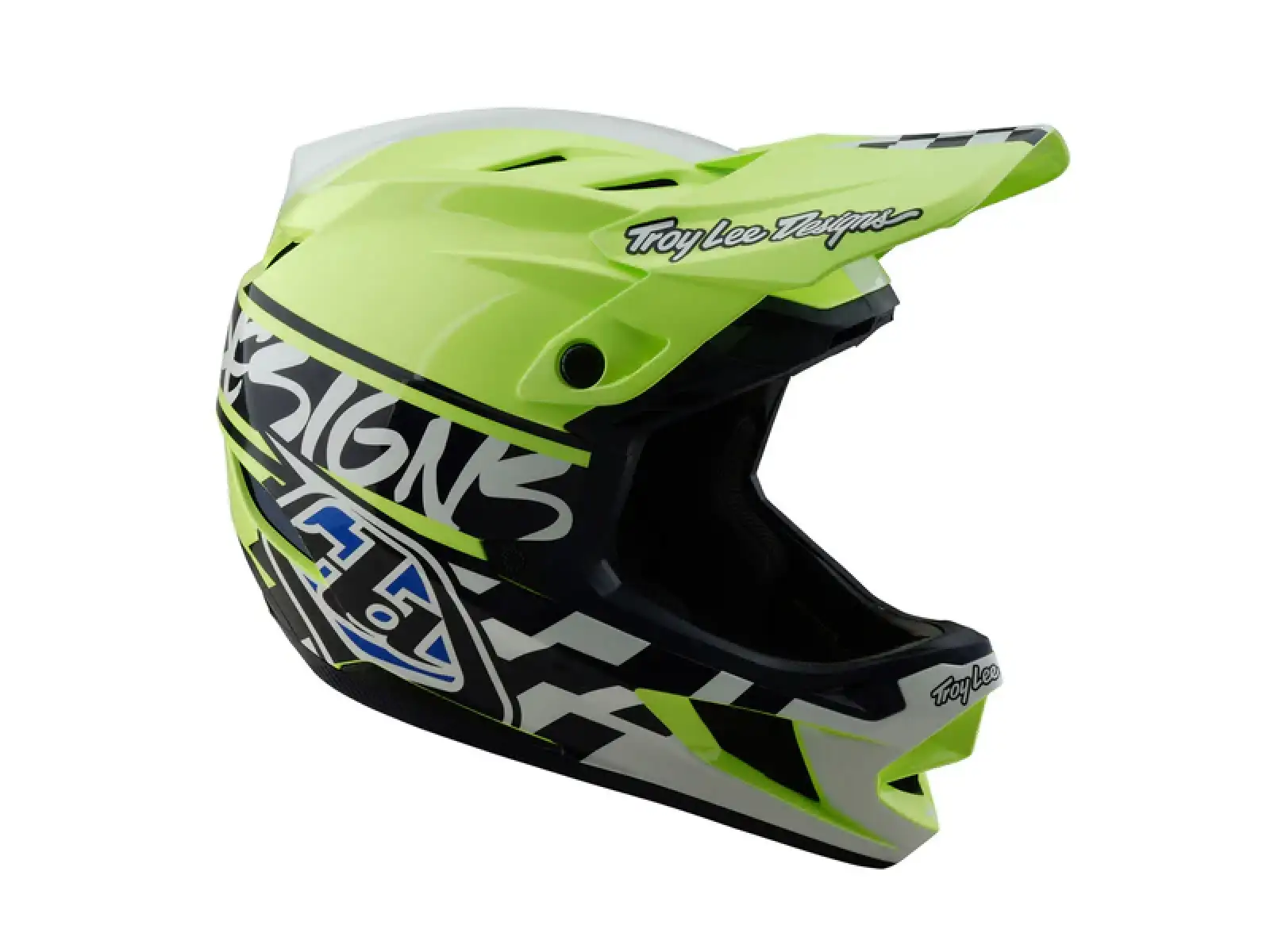 Troy Lee Designs D4 Polyacrylite 50 přilba Navy/Glo Yellow