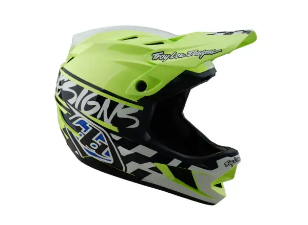 Troy Lee Designs D4 Polyacrylite 50 přilba Navy/Glo Yellow
