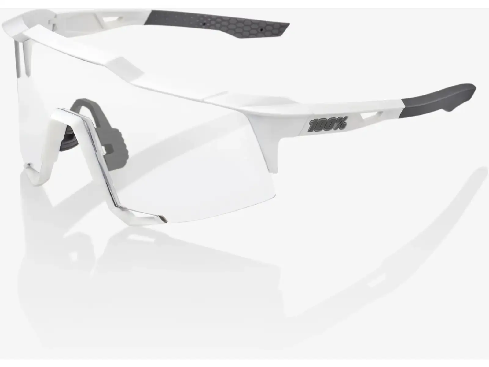 100% Speedcraft brýle Matte White/HiPER Silver Mirror