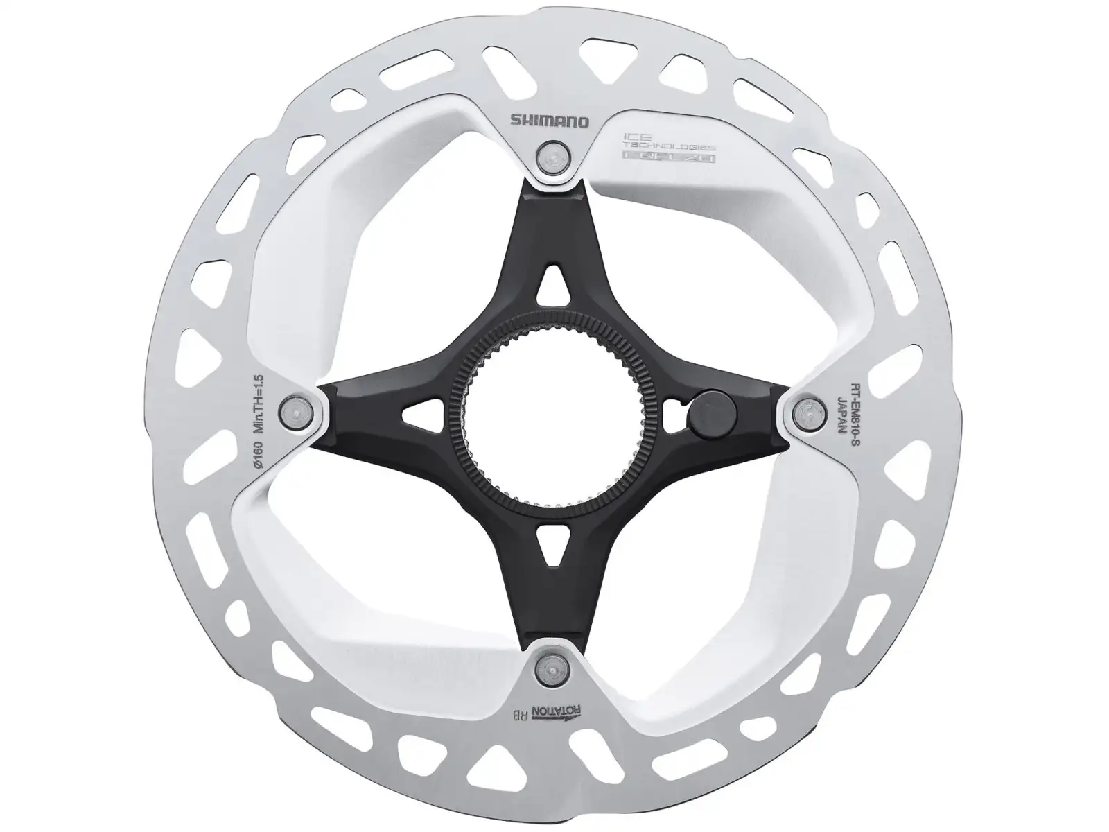 Shimano RT-EM810 brzdový kotouč pro E-Bike 160 mm, center lock, vnitřní lock ring