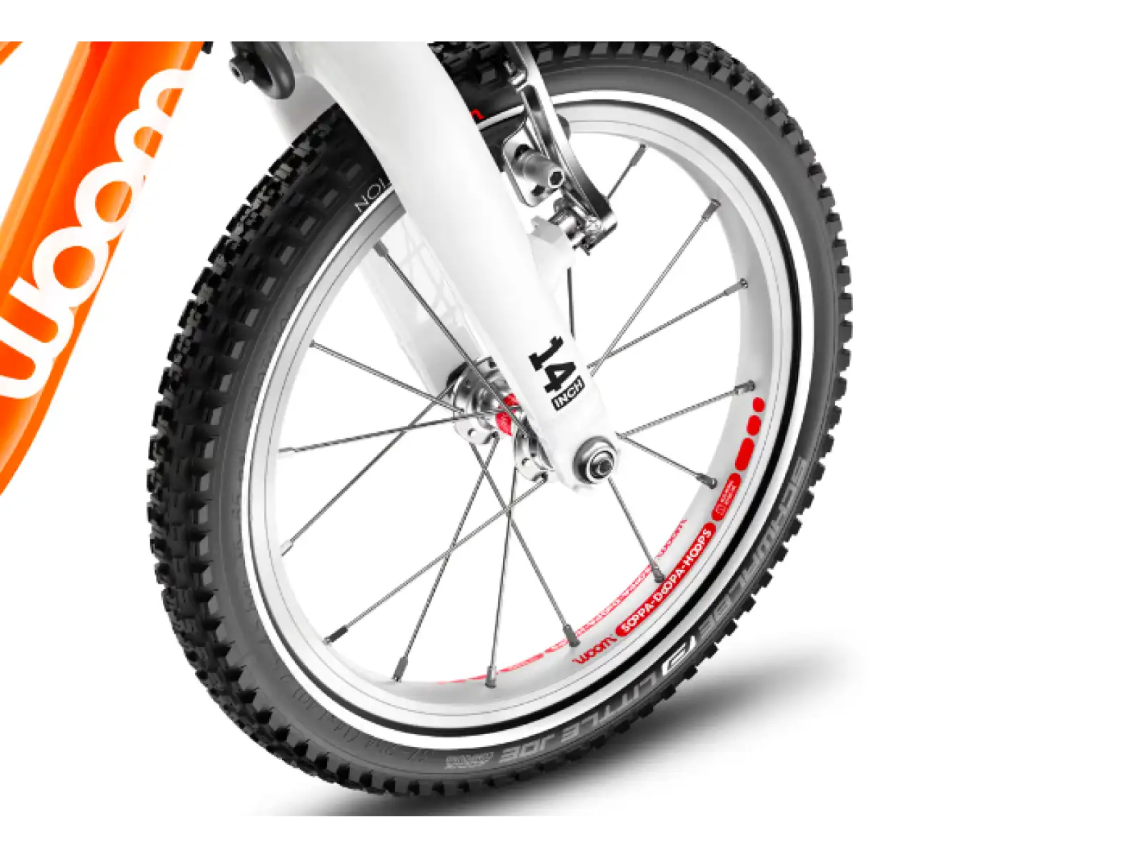 Woom 1 Plus Flame Orange 14" dětské odrážedlo