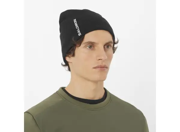 Salomon Graphic Beanie bežecká čepice Deep Black
