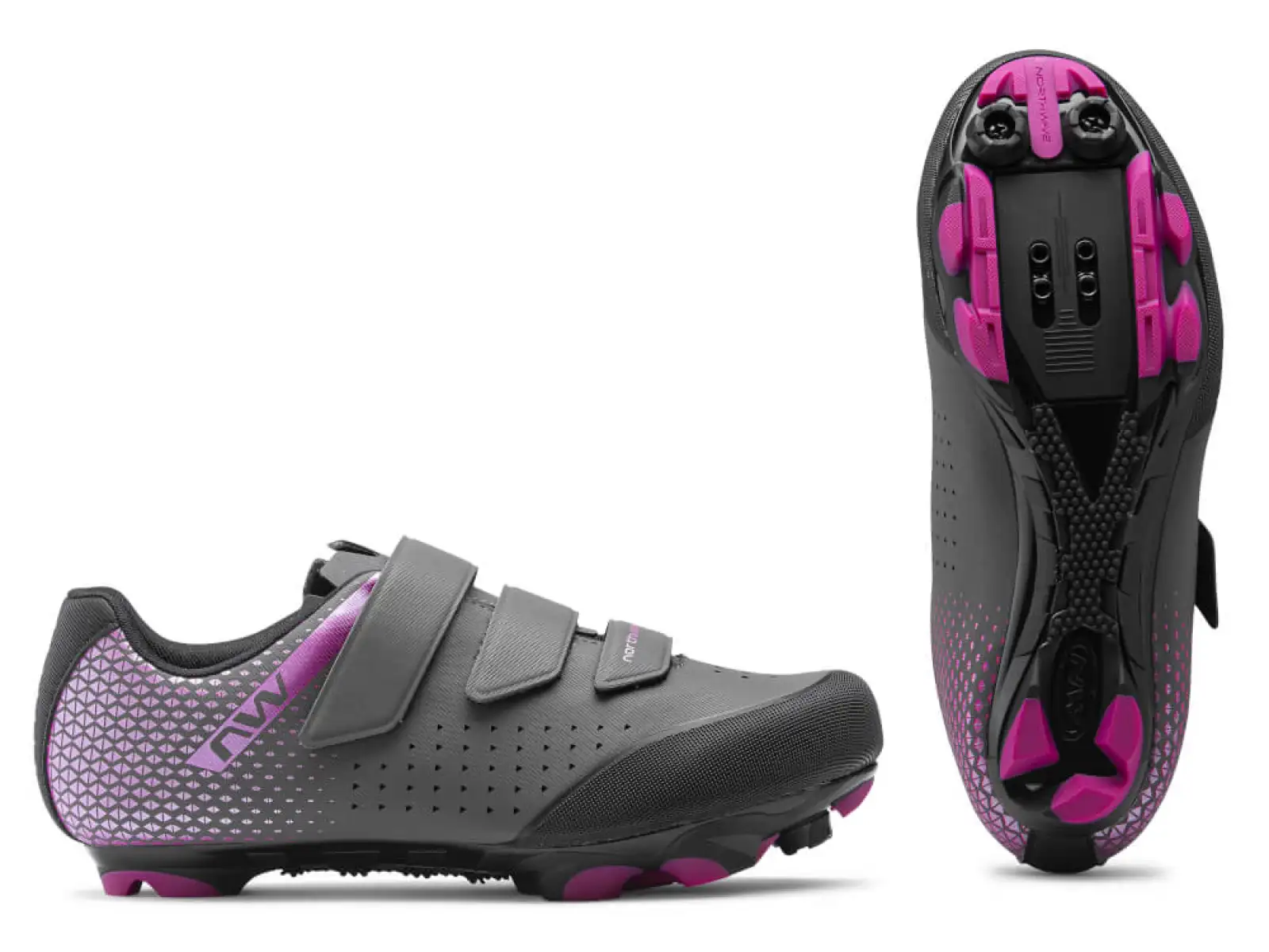 Northwave Origin 2 dámské MTB tretry Anthracit/Metal Fuchsia