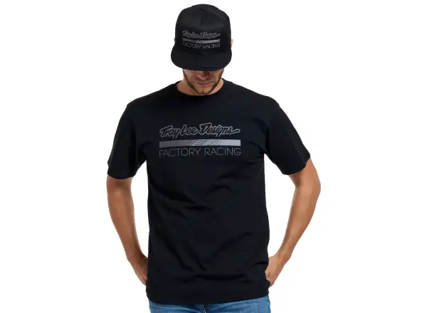 Troy Lee Designs Factory Racing pánské triko krátký rukáv Black heather/Gray