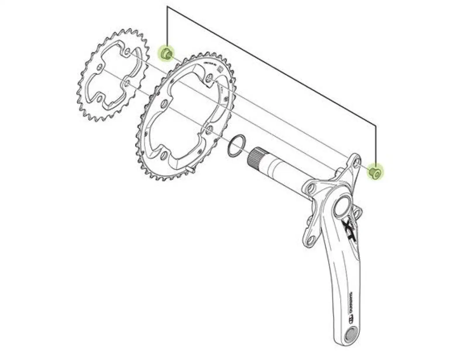 Shimano FC-M785 Y1ML98010 šrouby k převodníku 4 ks (vnější)