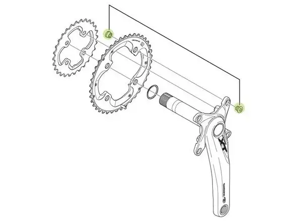 Shimano FC-M785 Y1ML98010 šrouby k převodníku 4 ks (vnější)