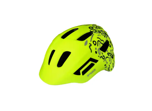 R2 Pulse dětská cyklistická přilba neon žlutá/šedá
