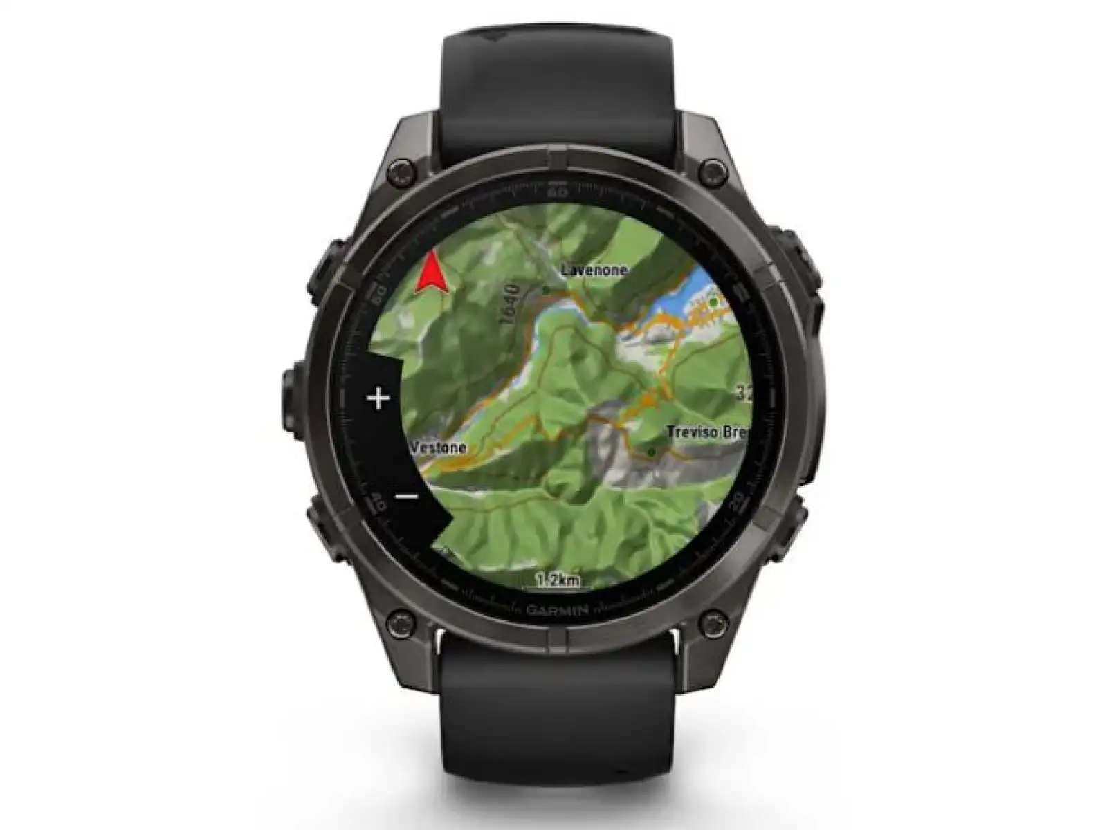 Garmin fenix 8 - 47 mm AMOLED Sapphire chytré hodinky Carbon grey DLC titanium Black/Gray