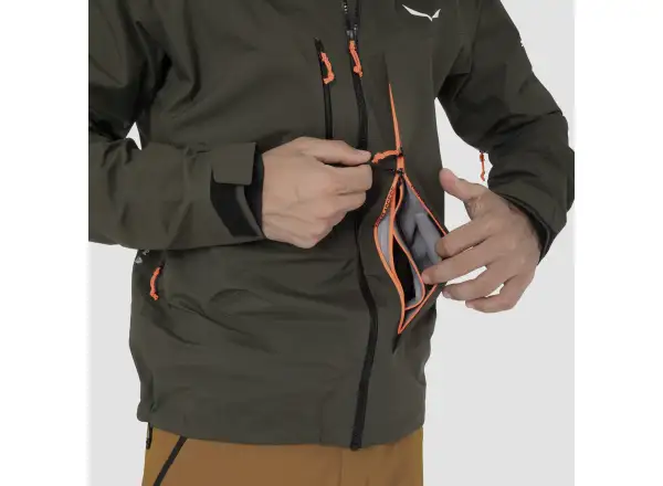 Salewa Sella 3L Powertex pánská bunda Dark Olive