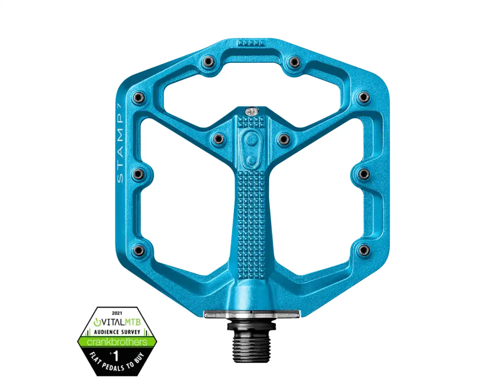 Crankbrothers Stamp 7 Small platformové pedály Electric Blue